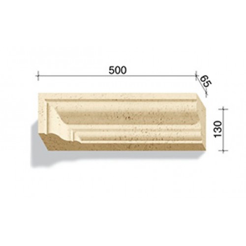 Угловой элемент для наличников и карнизов White Hills Тиволи 720-01, 500*65*130
