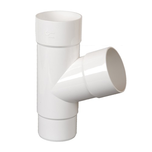 Тройник Gamrat, D125/110 мм, RAL 9010 – белый