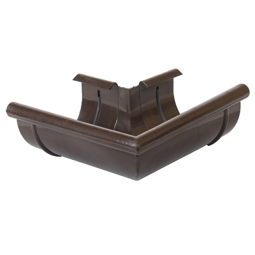 Угол желоба наружный 90° Gamrat, D125/110 мм, RAL 8019 – темно-коричневый