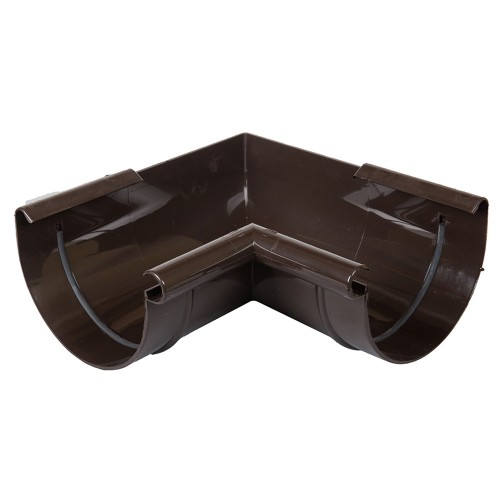 Угол желоба внутренний 90° Gamrat, D125/110 мм, RAL 8019 – темно-коричневый