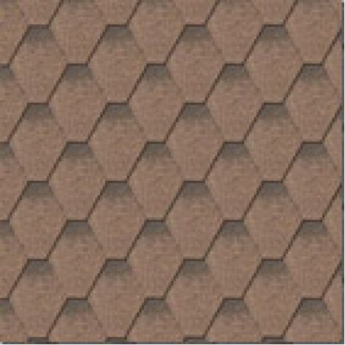 Гибкая черепица IKO Superglass Hex - классическая самоклеящаяся однослойная черепица шестигранной формы