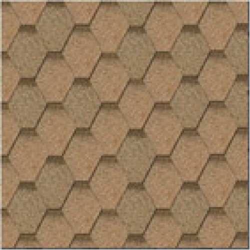 Гибкая черепица IKO Superglass Hex - классическая самоклеящаяся однослойная черепица шестигранной формы