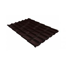 Металлочерепица Grand Line Classic Atlas 0.5мм RAL 8017 - коричневый шоколад