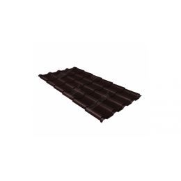 Металлочерепица Grand Line Kamea Drap 0.45мм RAL 8017 - коричневый шоколад
