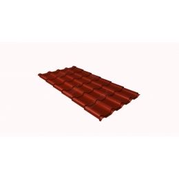 Металлочерепица Grand Line Kamea PE 0.45мм RAL 3011 - коричнево-красный