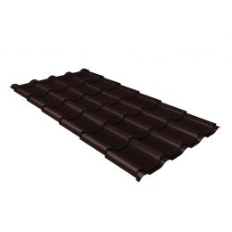 Металлочерепица Grand Line Kamea PurLite Matt 0.5мм RAL 8017 - коричневый шоколад