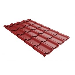 Металлочерепица Grand Line Kamea Rooftop Matte 0.5мм RAL 3011 - коричнево-красный