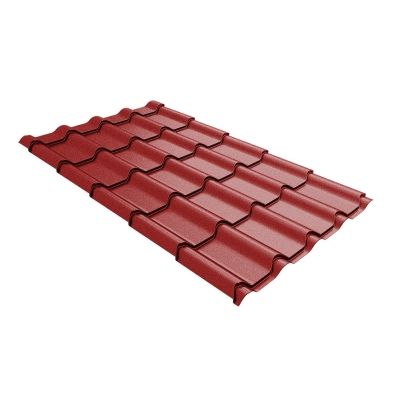 Металлочерепица Grand Line Kamea Rooftop Matte 0.5мм RAL 3011 - коричнево-красный