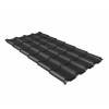 Металлочерепица Grand Line Kamea Rooftop Matte 0.5мм RAL 7024 - графитовый серый