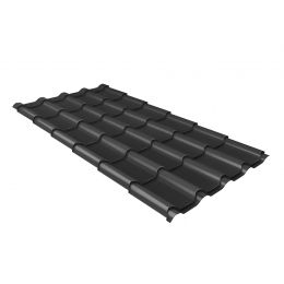 Металлочерепица Grand Line Kamea Rooftop Matte 0.5мм RAL 7024 - графитовый серый
