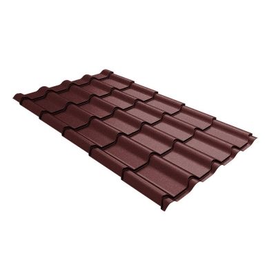 Металлочерепица Grand Line Kamea Rooftop Matte 0.5мм RAL 8017 - коричневый шоколад