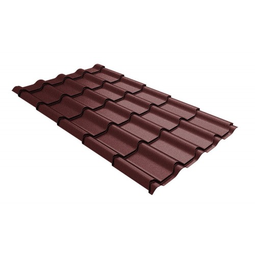 Металлочерепица Grand Line Kamea Rooftop Matte 0.5мм RAL 8017 - коричневый шоколад