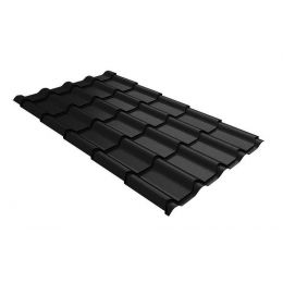 Металлочерепица Grand Line Kamea Rooftop Matte 0.5мм RAL 9005 - черный