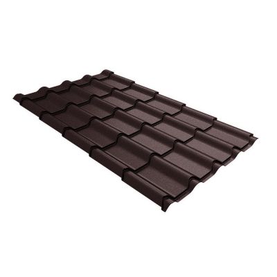 Металлочерепица Grand Line Kamea Rooftop Matte 0.5мм RR 32 - темно-коричневый