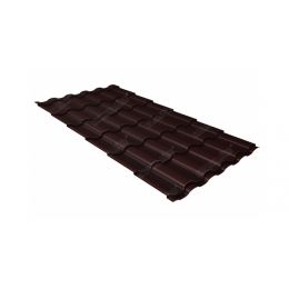 Металлочерепица Grand Line Kredo PE 0.45мм RAL 8017 - коричневый шоколад