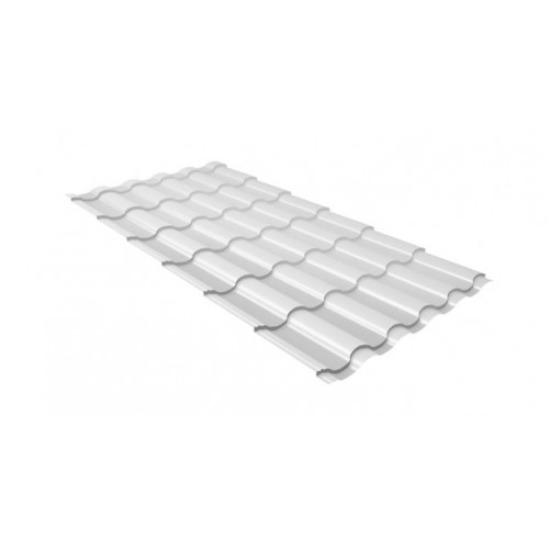 Металлочерепица Grand Line Kredo PE 0.45мм RAL 9003 - cигнальный белый