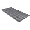 Металлочерепица Grand Line Kredo Drap 0.45мм RAL 7004 - сигнальный серый