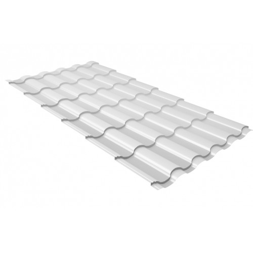 Металлочерепица Grand Line Kredo Satin 0.5мм RAL 9003 - сигнальный белый