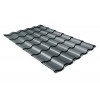 Металлочерепица Grand Line Kredo Velur X 0.5мм RAL 7016 - антрацитово-серый