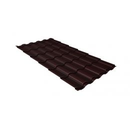 Металлочерепица Grand Line Kredo Velur X 0.5мм RAL 8017 - коричневый шоколад