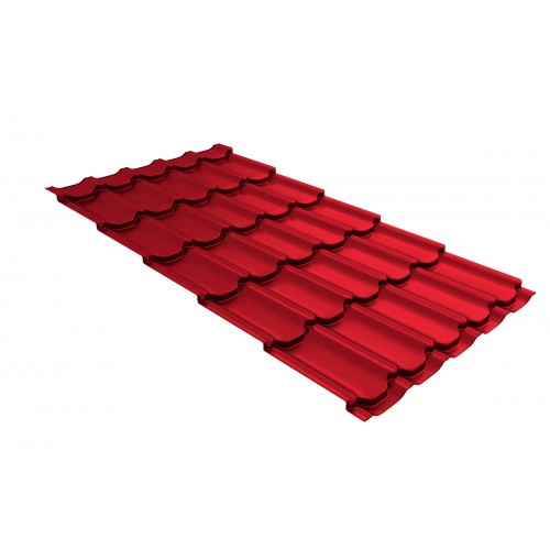 Металлочерепица Grand Line Kvinta plus PE 0.45мм RAL 3003 - рубиново-красный