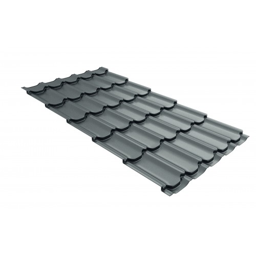 Металлочерепица Grand Line Kvinta plus PE 0.45мм RAL 7005 - мышино-серый