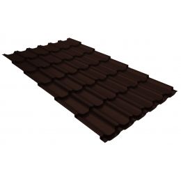 Металлочерепица Grand Line Kvinta plus GreenCoat Pural BT 0.5мм RAL 8017 - коричневый шоколад