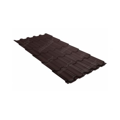 Металлочерепица Grand Line Kvinta plus Quarzit Lite 0.5мм RAL 8017 - коричневый шоколад