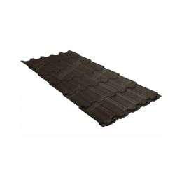 Металлочерепица Grand Line Kvinta plus Rooftop Matte 0.5мм RR 32 - темно-коричневый