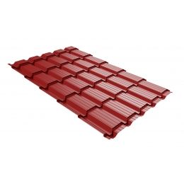 Металлочерепица Grand Line Quadro Profi Rooftop Matte 0.5мм RAL 3011 - коричнево-красный