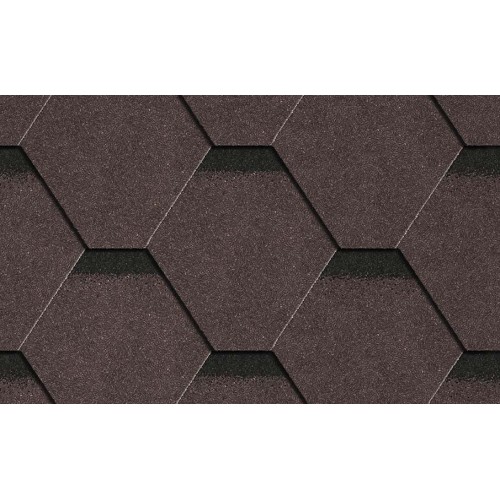 ICOPAL Plano Tema – гибкая черепица классической шестиугольной формы с теневыми полосами вверху гонта.