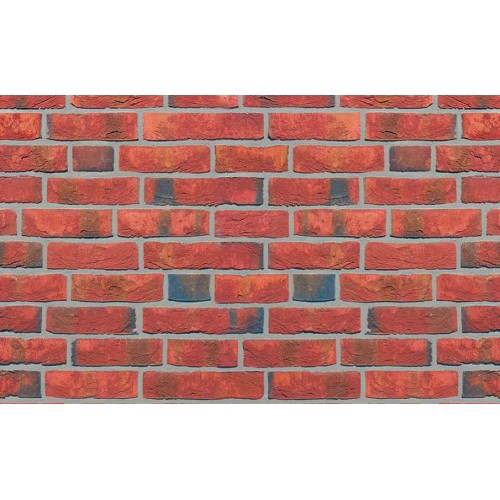 Фасадная плитка ручной формовки Roben Wasserstrich Hellrot-bunt NF14, 240*71*14 мм