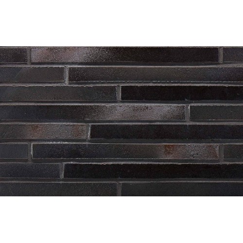 Клинкерная фасадная плитка Stroeher Riegel 50 456 schwarz-blau шероховатая, 490*40*14 мм