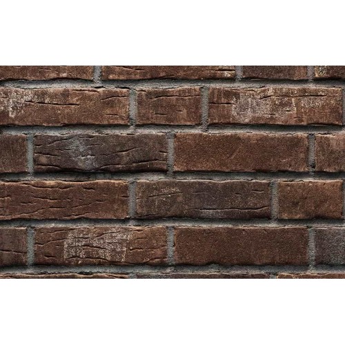 Клинкерная фасадная плитка Stroeher Steinlinge 377 platinbraun рельефная NF14, 240*71*14 мм