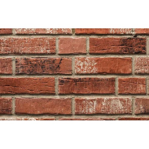 Клинкерная фасадная плитка Stroeher Steinlinge 374 shabbyrot рельефная NF14, 240*71*14 мм
