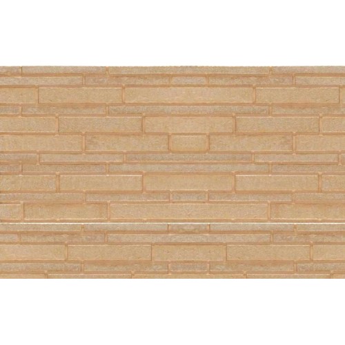 Клинкерная фасадная плитка Stroeher Zeitlos 355 sandschmelz рельефная NF14, 240*71*14 мм