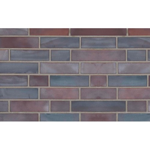 Клинкерная фасадная плитка Stroeher Keravette Chromatic 325 achatblue flashed гладкая NF11, 240*71*11 мм