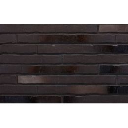 Клинкерная фасадная плитка Stroeher Riegel 50 453 silber-schwarz шероховатая, 490*40*14 мм