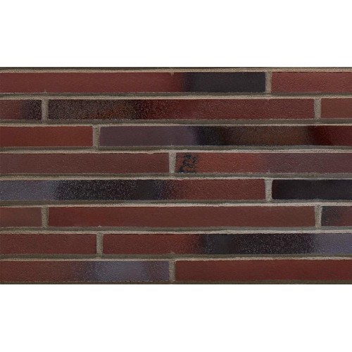 Клинкерная фасадная плитка Stroeher Riegel 50 455 braun-blau шероховатая, 490*40*14 мм