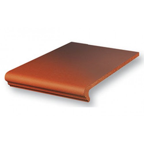 Клинкерная ступень флорентинер Stroeher Keraplatte Terra 316 patrizierrot ofenbunt, 345x240x12 мм