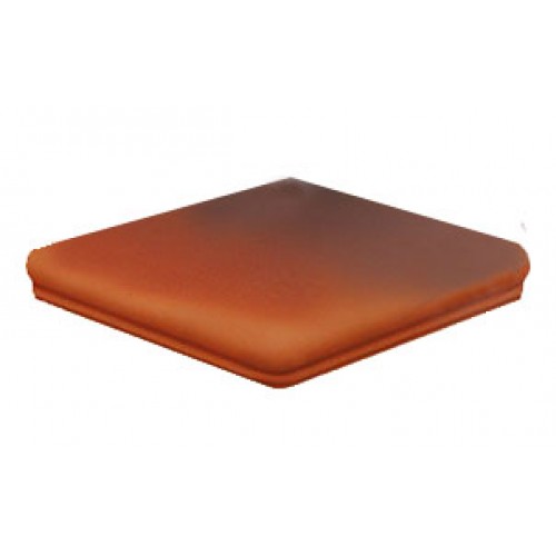 Клинкерная угловая ступень флорентинер Stroeher Keraplatte Terra 316 patrizierrot ofenbunt, 345x345x12 мм