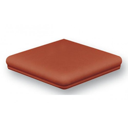 Клинкерная угловая ступень флорентинер Stroeher Keraplatte Terra 215 patrizierrot, 345x345x12 мм