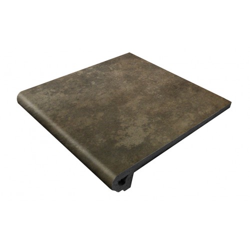 Клинкерная ступень-флорентинер Gres Aragon Antic Basalto, 330*325*18(53) мм