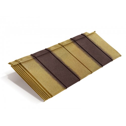 Композитная черепица METROTILE iPanel цедар-браун, 1340*430 мм