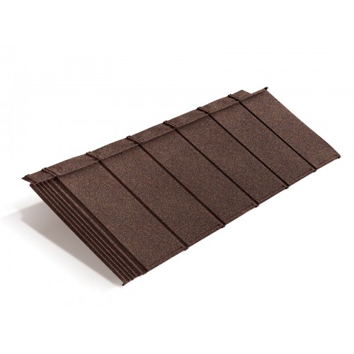 Композитная черепица METROTILE iPanel кофе, 1340*430 мм