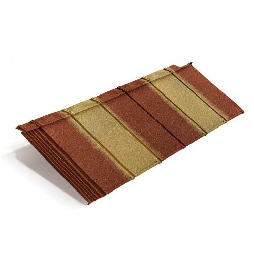 Композитная черепица METROTILE iPanel терракотово-желтый, 1340*430 мм