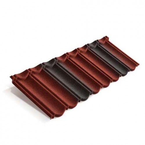 Композитная черепица METROTILE MetroBond красно-черный, 1330*410 мм
