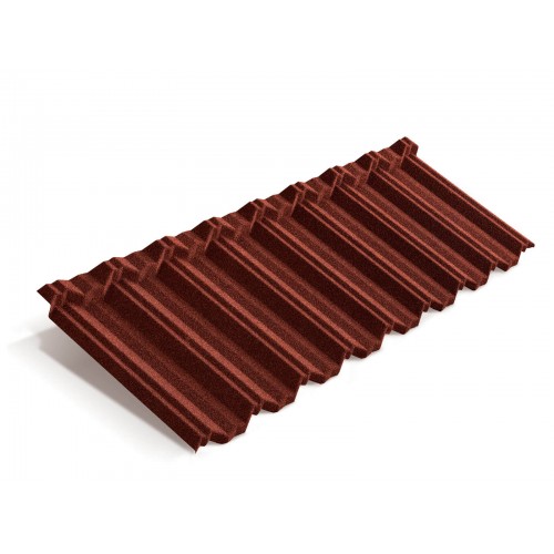 Композитная черепица METROTILE MetroClassic красный, 1330*410 мм