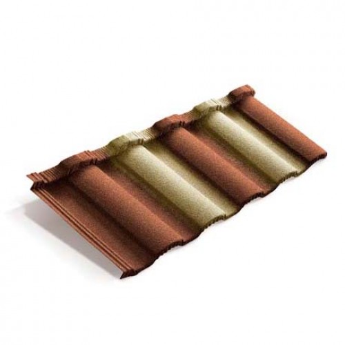 Композитная черепица METROTILE MetroRoman терракотово-желтый, 1280*410 мм