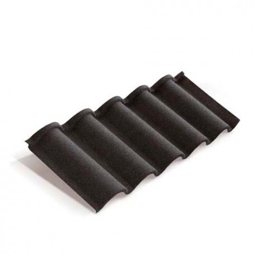 Композитная черепица METROTILE Romana черный, 1165*415 мм